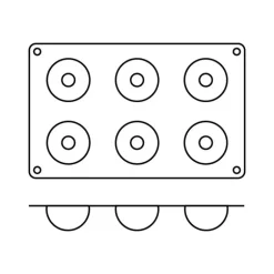 Moule demi sphère bout enfoncé silicone souple pro