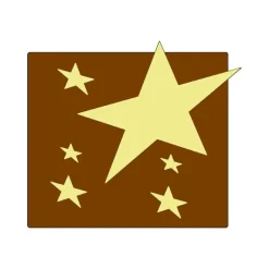 Moule Embout de bûche Carré Etoiles 85 x 74 mm Mallard Ferrière