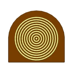 Moule Embout de bûche Cercles 78 x 85 mm Mallard Ferrière