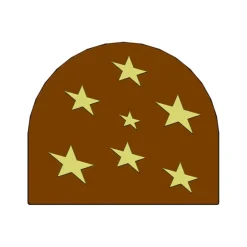 Moule Embout de bûche Petites Etoiles 80 x 68 mm Mallard Ferrière