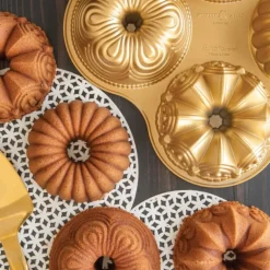 Moule Mini Bundt Assortis (x4) Gold Nordic Ware