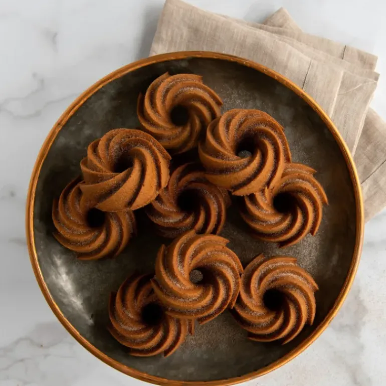 Moule Mini Bundt Héritage (x6) Gold Nordic Ware