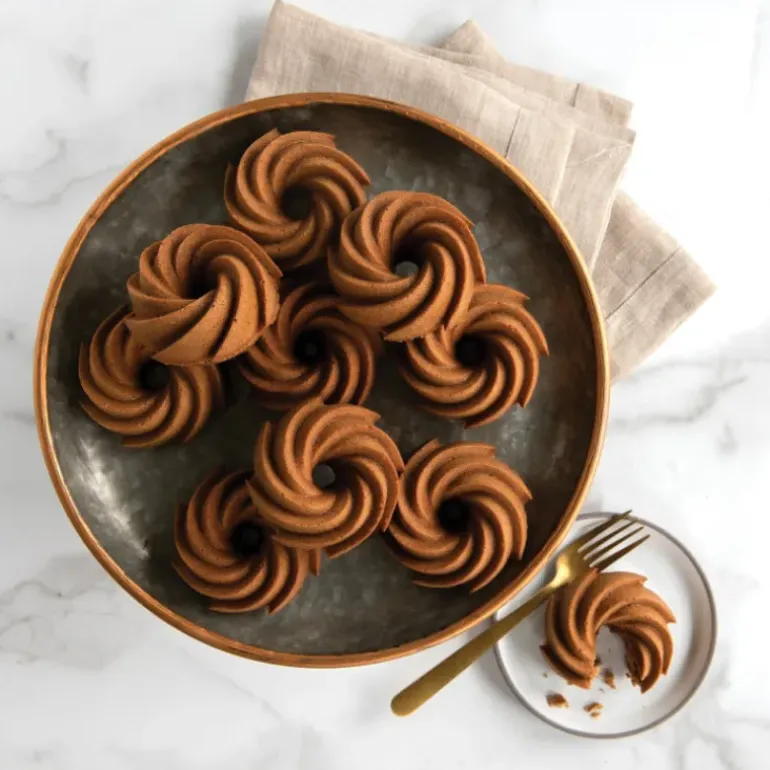 Moule Mini Bundt Héritage (x6) Gold Nordic Ware