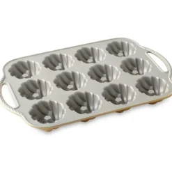 Moule Mini Bundt Torsadés (x12) Gold Nordic Ware