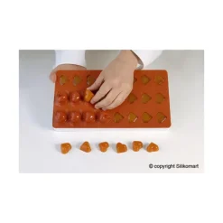 Moule Pâte de Fruit Pêche 24 empreintes 9ml SilikoMart Professional