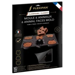 Moule Silicone 6 Animaux 6 cm Flexipan Demarle