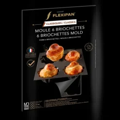 Moule Silicone 6 Briochettes Ø 8 cm Flexipan Demarle