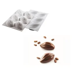 Moule Silicone 6 Cabosses de cacao 10,2 x 5,4 cm 115ml SilikoMart Professional