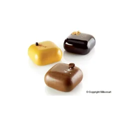 Moule Silicone 8 Carrés Bombés 6,1 x 6,1 cm 100ml SilikoMart Professional