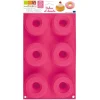 Moule Silicone 6 Donuts ou Babas Ø7,5 x2,8 cm Scrapcooking