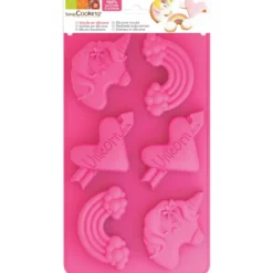 Moule Silicone 6 Gâteaux Licorne Ø17,5 x30 cm Scrapcooking