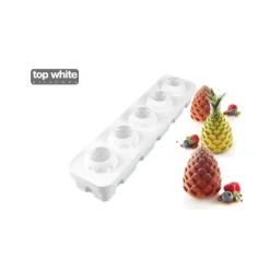 Moule Silicone 5 Pommes de Pin et Ananas 100ml Silikomart Professional