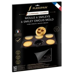 Moule Silicone 6 Smileys Ø 8 cm Flexipan Demarle