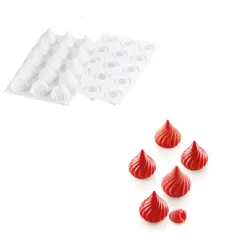 Moule Silicone 15 Sphères Torsadées Russian Tale Ø41,5 x h45,5 mm 30ml SilikoMart Professional