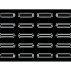 Moule Silicone Bande Creuse 12 x 3,5 cm x H 3,2 cm (x20) Pavoflex