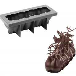 Moule Silicone Bûche Anémone 25 x 9 cm x H 8,5 cm Pavoni