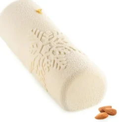 Moule Silicone Bûche Flocon 25 x 8,1 x H 5,8 cm Silikomart
