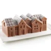 Moule Silicone Bûche Winter Village 21,8 x 8,8 x H 8 cm Silikomart