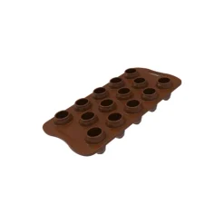 Moule Silicone Bonhomme de Neige Chocolat Ø 2,6 x H 3,5 cm Easy Choc (x14) Silikomart