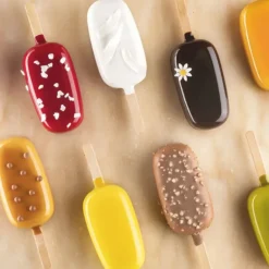 Moule Silicone Capri 4,9 x H 9,3 cm (x3) + 50 bâtonnets Pavogel