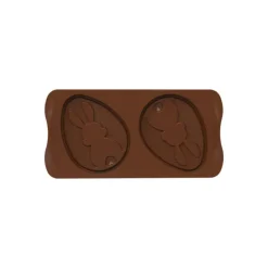 Moule Silicone Chocolat Tablette Œuf Lapin (x2) Easy Choc Silikomart