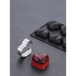 Moule Silicone Coeur 6,5 x 6 cm x H 2,1 cm (x8) Pavoflex