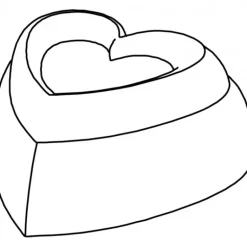 Moule Silicone Coeur Love 7,8 x 7,7 cm x H 3,4 cm (x24) Pavoflex