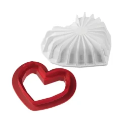 Moule Silicone Coeur Origami 15x13,5 cm SilikoMart Professional