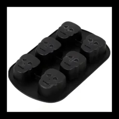 Moule Silicone Crâne Halloween 6 Empreintes Wilton
