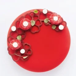 Moule Silicone Décor Cœur 13,7 x 7,6 x H 0,2 (x3) Pavoni