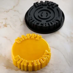 Moule Silicone Happy Birthday 19 x H 4,5 cm Pavocake
