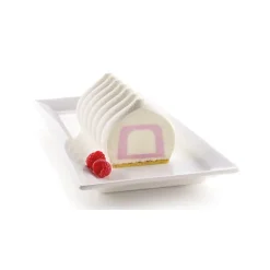 Moule Silicone Insert Bûche et Cake 22 x 5 x H 4 cm (x2) Silikomart 3D Design