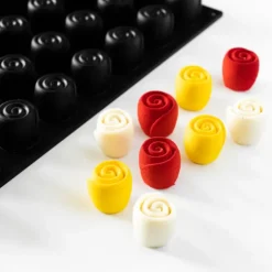 Moule Silicone Mini Rose Volupté Ø 3,5 x H 3 cm (x48) Pavoflex