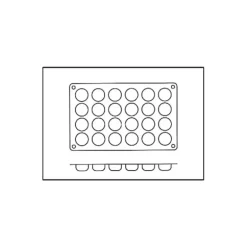 Moule Silicone Pomponnette 3,4 cm x H 1,6 cm (x24) Silikomart