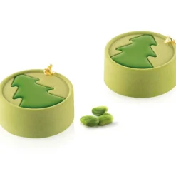 Moule Silicone Sapin Mini Hiver Ø 7 x H 3 cm (x6) Silikomart