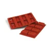 Moule Silicone Savarin Rectangle 7,5 x 4,8 cm x H 2,8 cm (x8) Silikomart