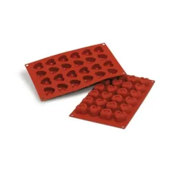 Moule Silicone Savarins Coeurs 3,7 x 3,6 cm (x24) Silikomart