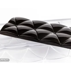 Moule Tablette Chocolat Triangles Convexes 12,4 x 5,5 cm (x4) Chocolate World