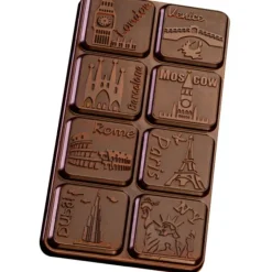 Moule Tablette de Chocolat Grandes Villes x3