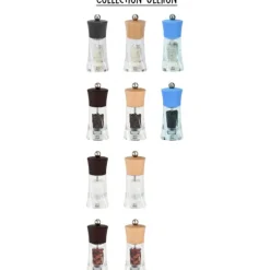 Moulin à Piment Oléron 14 cm Transparent-Bois Naturel Peugeot