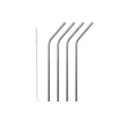 Paille en Inox Coudée 21,5cm x4 Lebrun