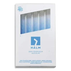 Paille Réutilisable en Verre 20cm droite x4 HALM