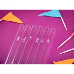 Paille Réutilisable en Verre Fêtes 20cm droite x6 HALM