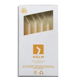 Paille Réutilisable en Verre 23cm courbée x4 HALM