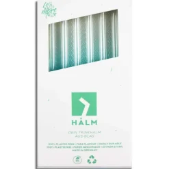 Paille Réutilisable en Verre 23cm droite x4 HALM