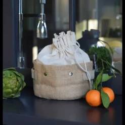 Panier de Conservation avec Sac Amovible 27 x 20 x 12 cm Pebbly