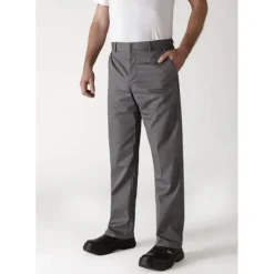 Pantalon de Cuisine Mixte Gris Anthracite TIMEO T.40 Robur