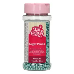 Perles de sucre Bleu Métallique 80 g Funcakes