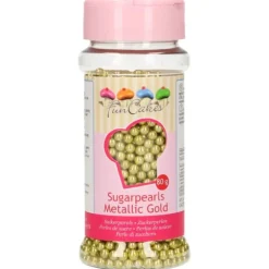 Perles de Sucre Or Métallique 80 g Funcakes