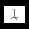 Pied de Table Base 4 Branches en Métal Gris Aluminium Athena Lyrose